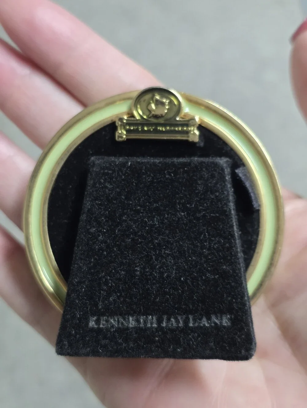 Kenneth Jay Lane Apple Green Enamel Mini Frame